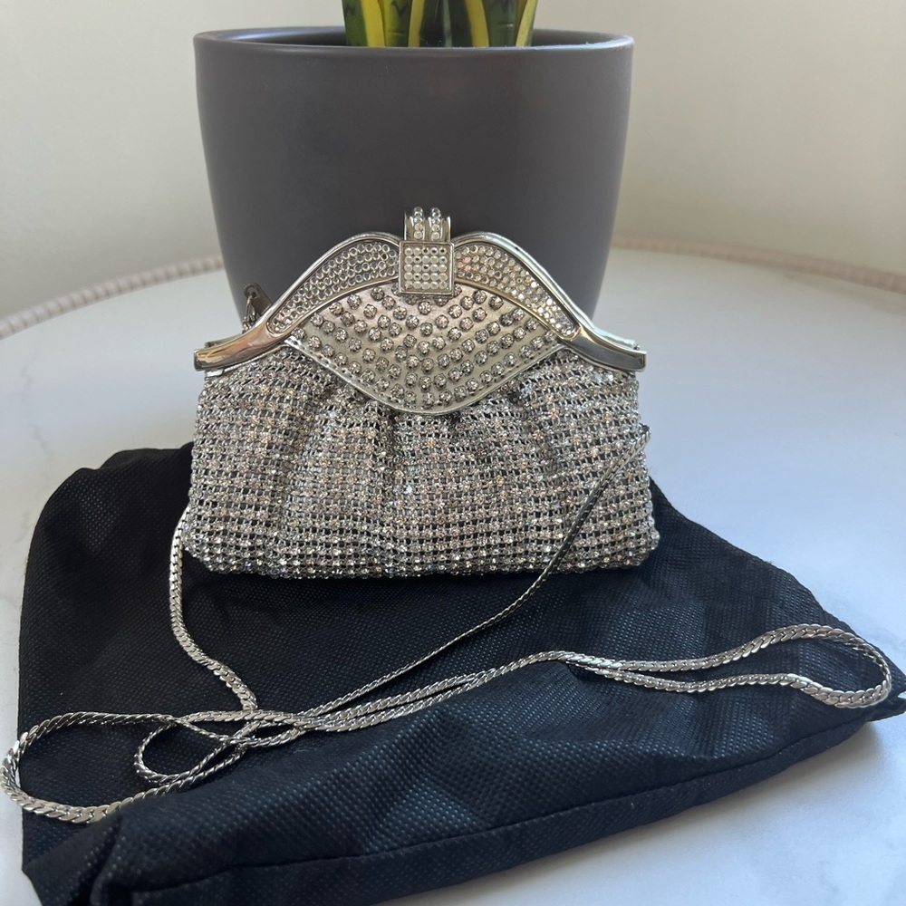 Elegant Silver Evening Clutch